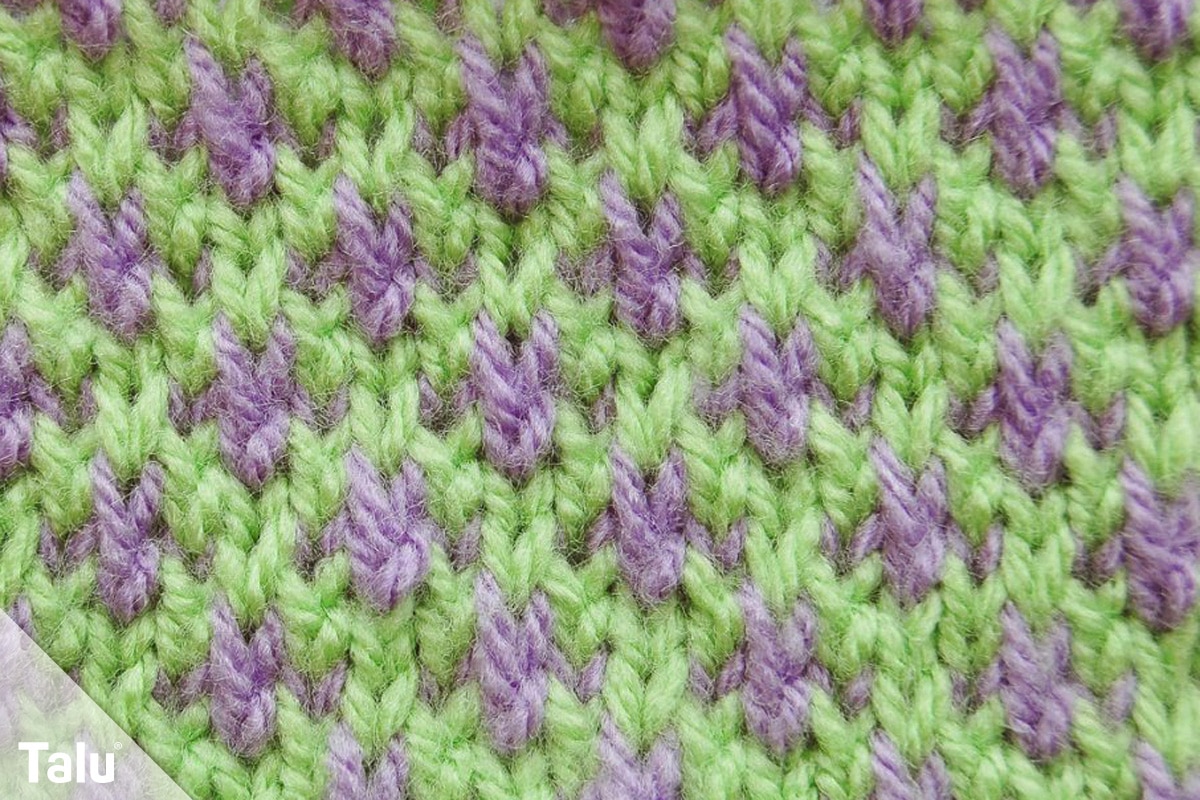 Strickmuster für Schals, Kreuzmuster