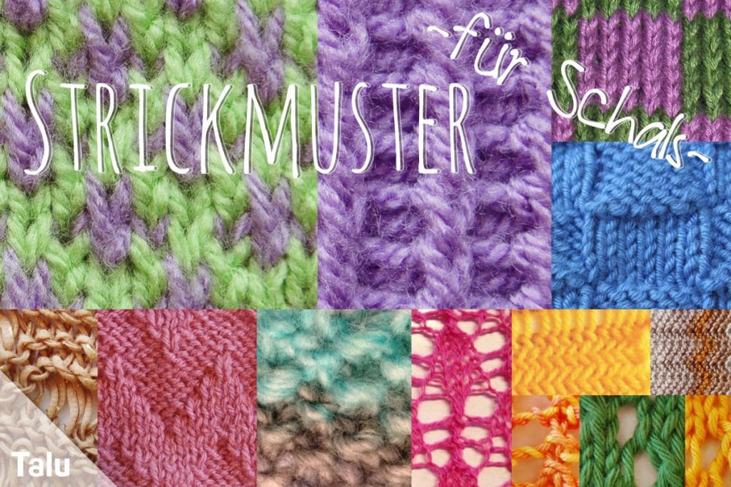 Strickmuster für Schals, 10 kostenlose Muster