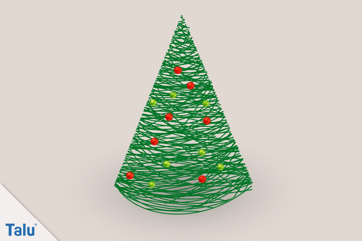 Adventsdeko basteln, Ideen für die Adventsdekoration, fertiger Mini-Weihnachtsbaum