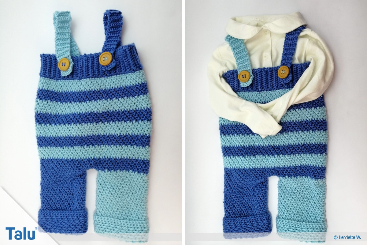 Babyhose häkeln, Anleitung Häkelhose, fertige Baby-Häkelhose