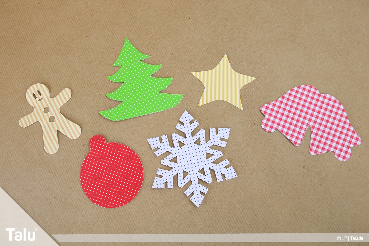 Basteln mit Papier an Weihnachten, Ideen, fertig ausgeschnittene Bastelvorlagen-Motive