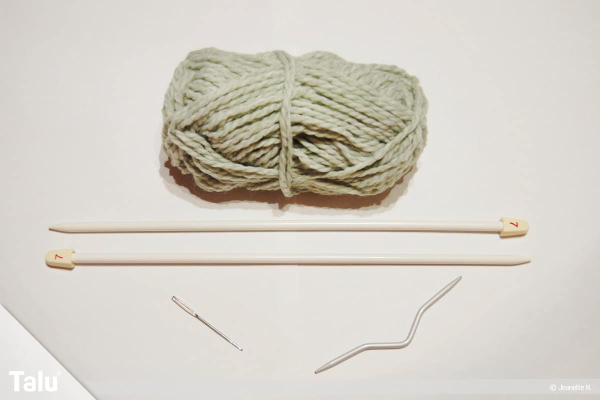 Keltische Muster stricken, Keltenmuster, Material