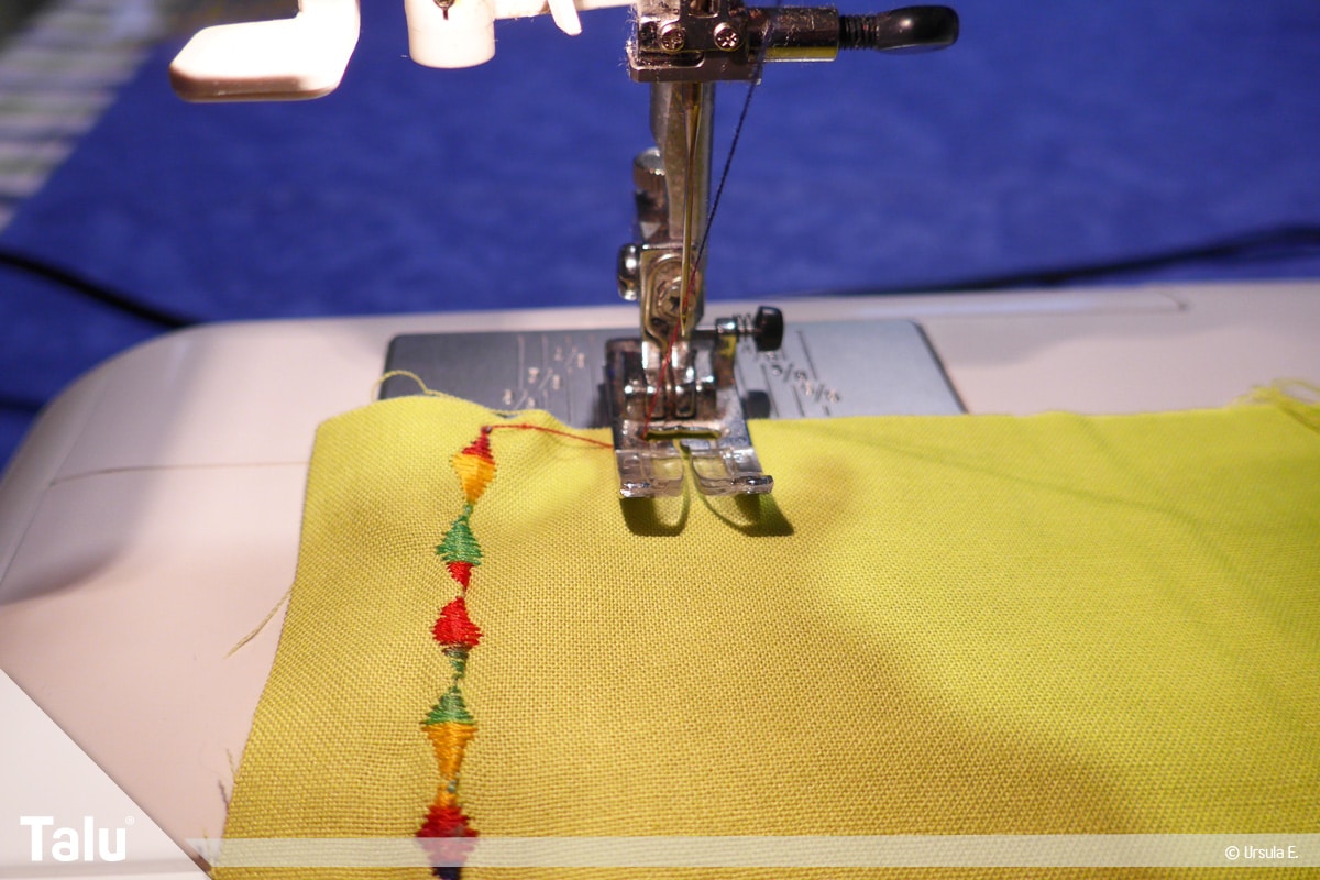 Nähen mit der Nähmaschine lernen, Stichprogramm nähen