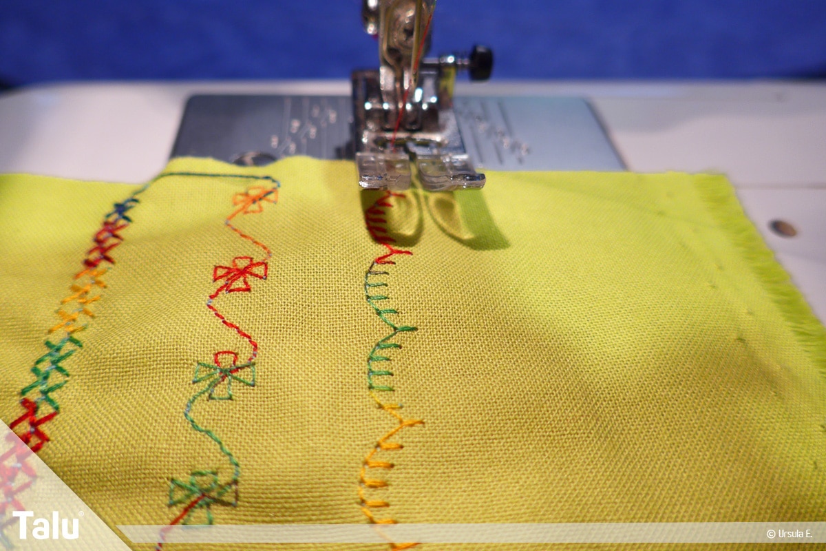 Nähen mit der Nähmaschine lernen, Zierstiche mit Nähmaschine nähen