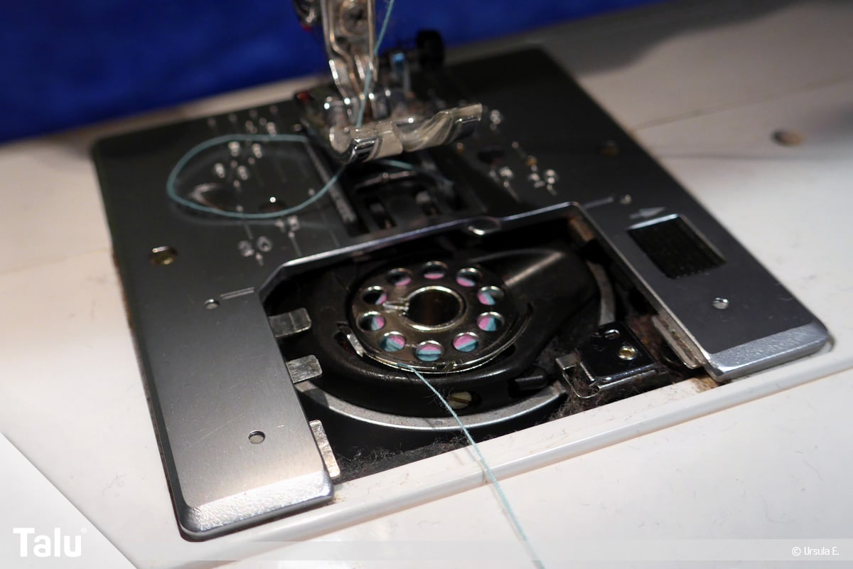 Nähen mit der Nähmaschine lernen, Unterfadenspule der Nähmaschine