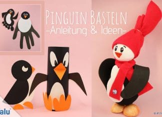 Pinguin basteln mit Kindern, Anleitung und Ideen