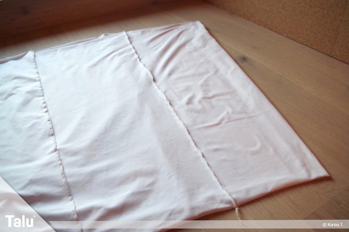 Sitzsack selber machen, Anleitung, erstes Nähergebnis