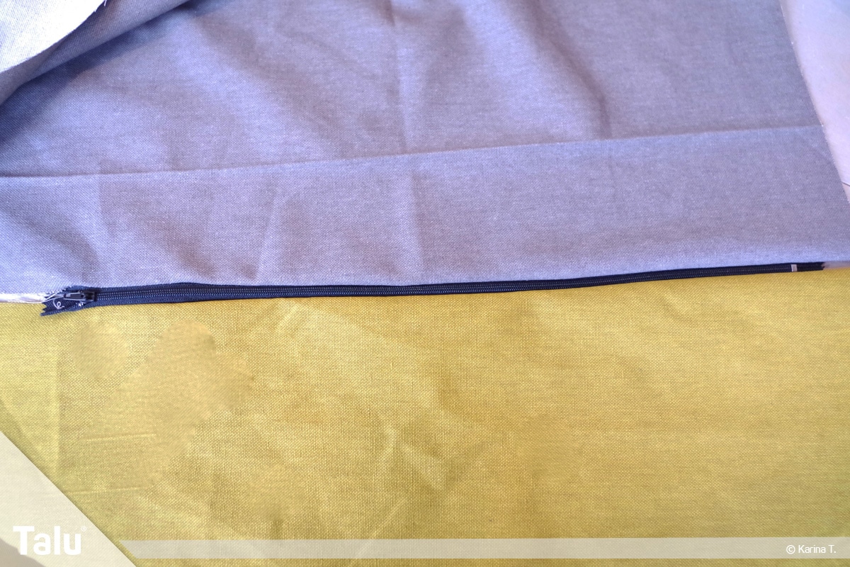 Sitzsack selber machen, Anleitung, Quernaht anbringen