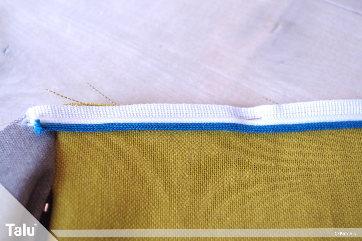 Sitzsack selber machen, Anleitung, Paspelband anbringen