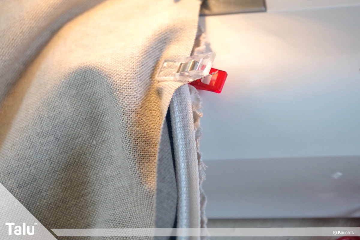 Sitzsack selber machen, Anleitung, Paspelband annähen