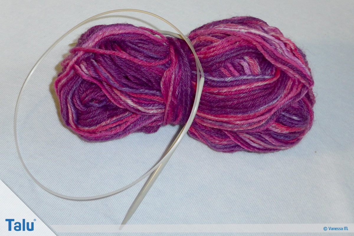 Socken stricken mit Rundstricknadel, Material