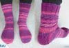 Socken stricken mit Rundstricknadel, kostenlose DIY-Anleitung