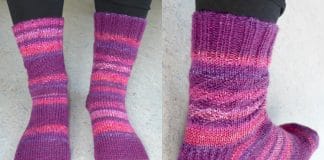 Socken stricken mit Rundstricknadel, kostenlose DIY-Anleitung
