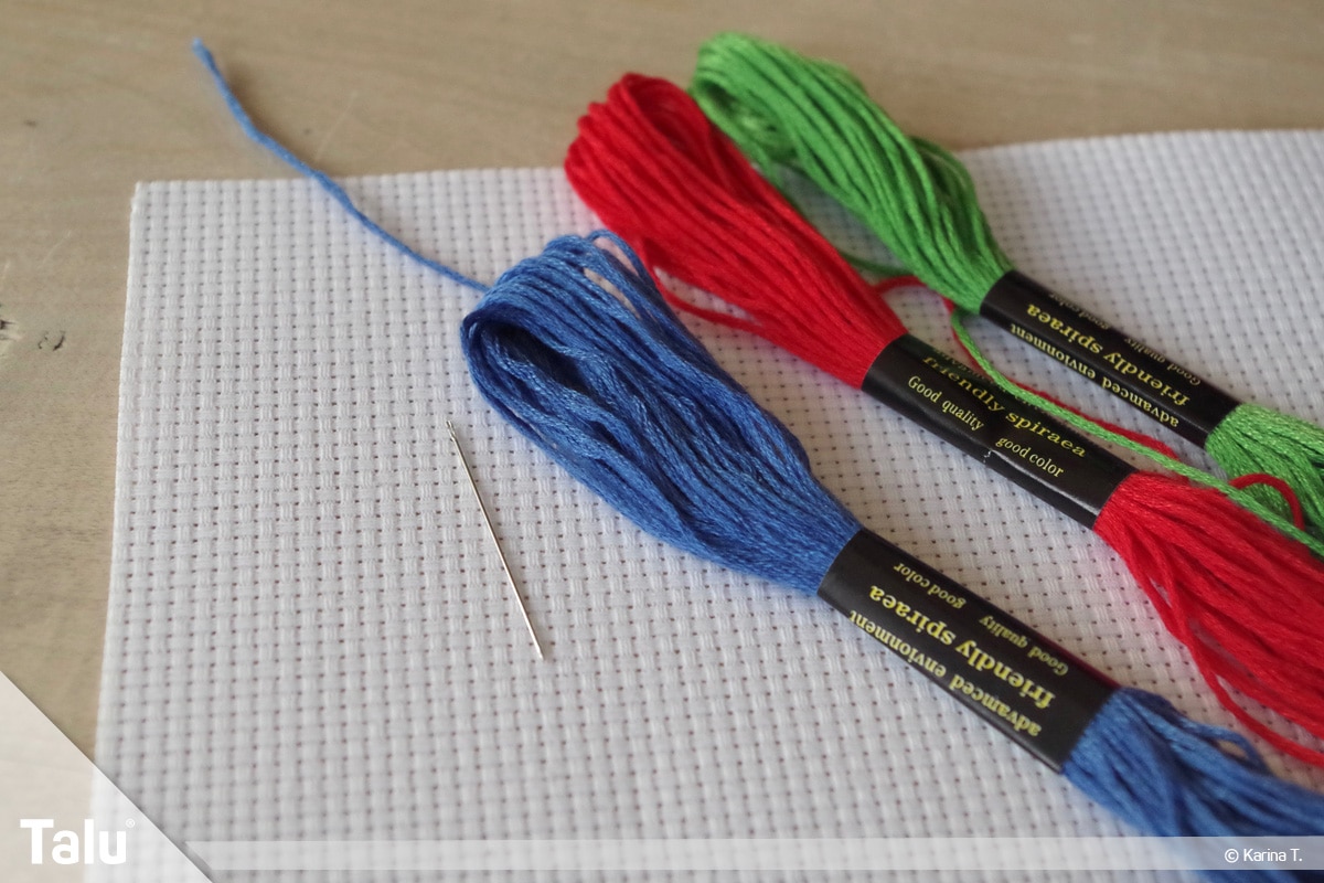 Steppstich/Rückstich, DIY-Anleitung, Steppstich beim Sticken, Material
