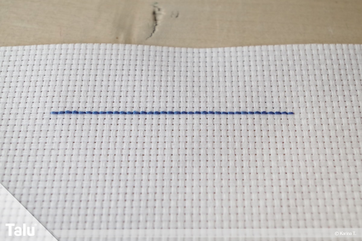 Steppstich/Rückstich, DIY-Anleitung, Steppstich beim Sticken, gestickte Steppnaht