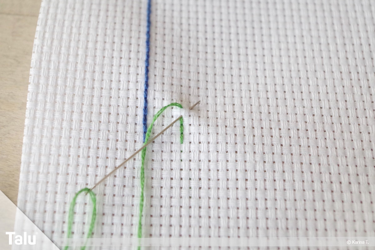 Steppstich/Rückstich, DIY-Anleitung, Steppstich beim Sticken, Ecken mit Steppstich nähen