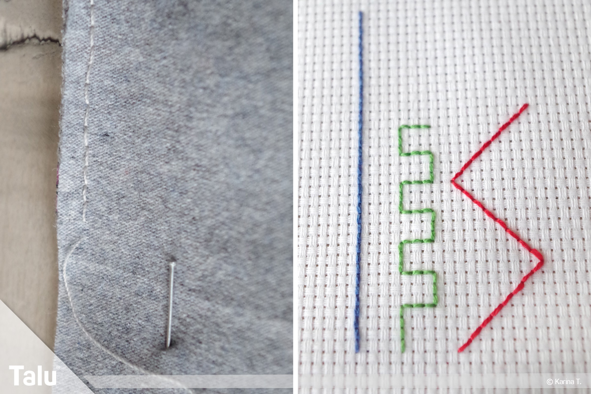 Steppstich/Rückstich, DIY-Anleitung, Steppstich von Hand nähen