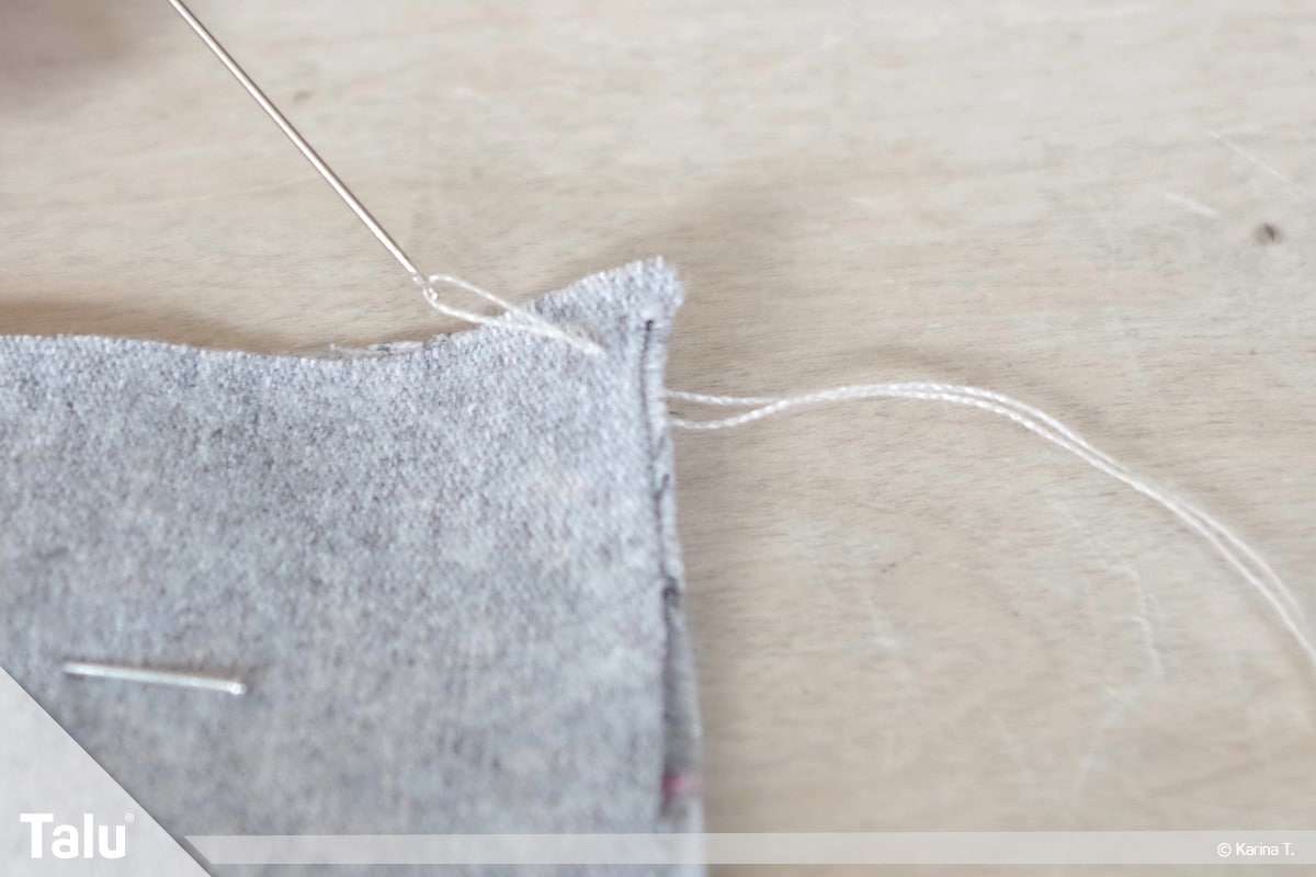 Steppstich/Rückstich, DIY-Anleitung, Steppnaht beginnen