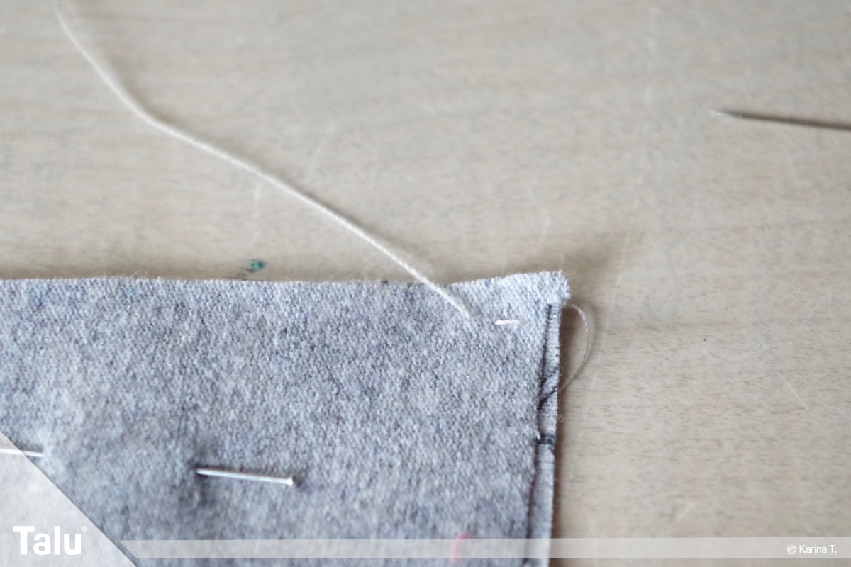 Steppstich/Rückstich, DIY-Anleitung, zurück zur letzten Einstichstelle stechen
