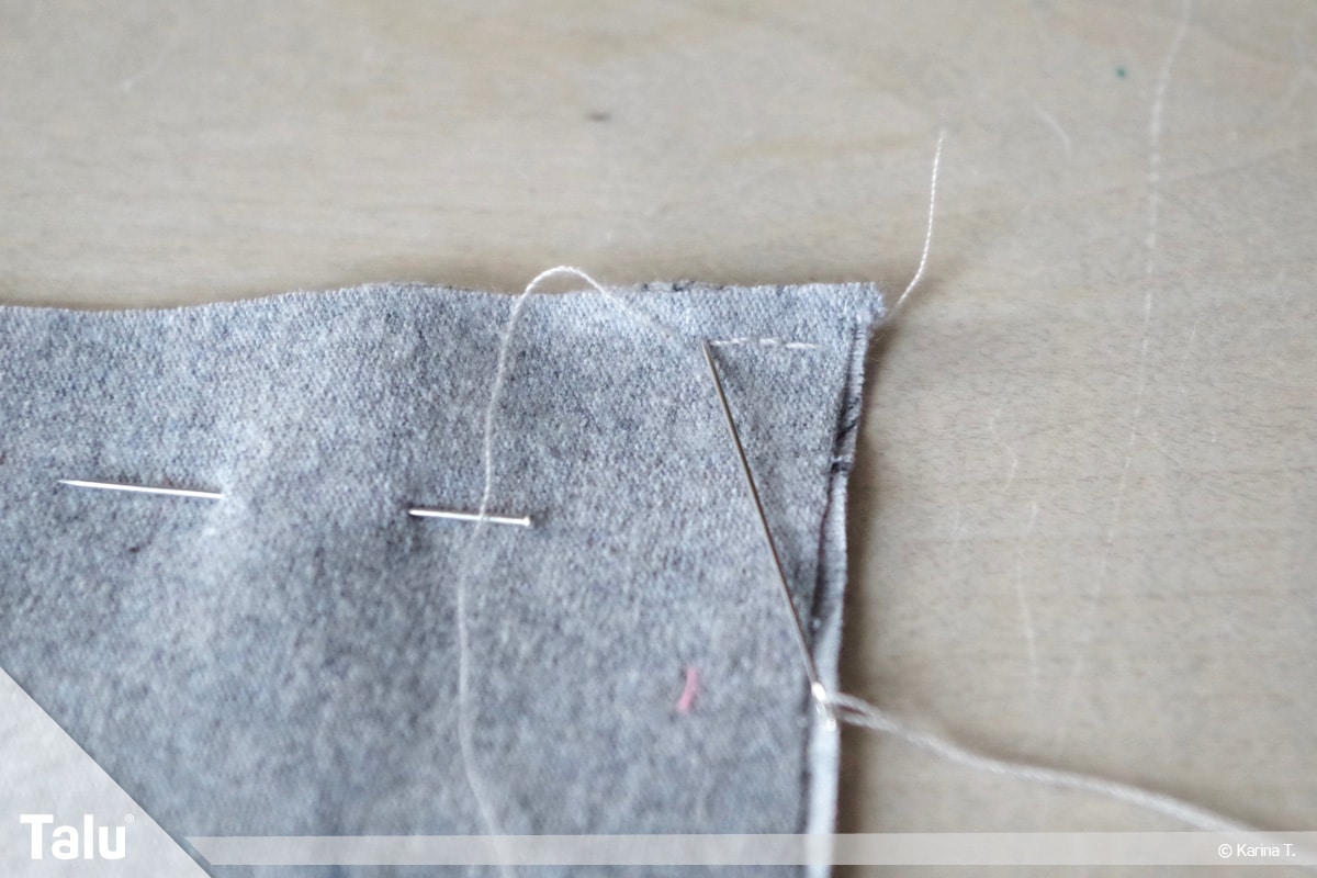 Steppstich/Rückstich, DIY-Anleitung, Steppnaht weiter nähen