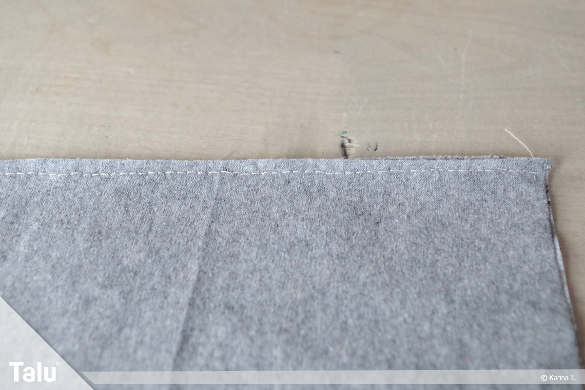Steppstich/Rückstich, DIY-Anleitung, Steppnaht-Nähresultat