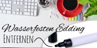 Wasserfesten Edding von Glas, Holz und Plastik entfernen