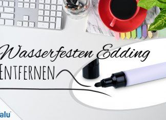 Wasserfesten Edding von Glas, Holz und Plastik entfernen