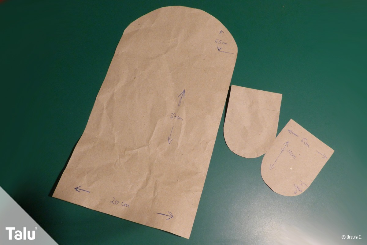 Zuschnitt für Filztasche