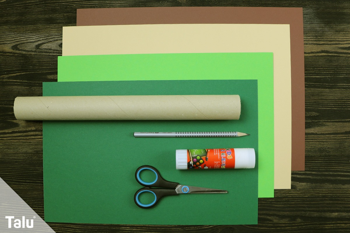 Bastelmaterial für Papierpalme