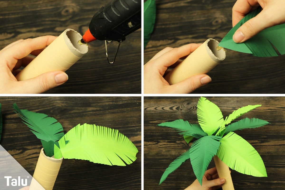 Papierpalme basteln