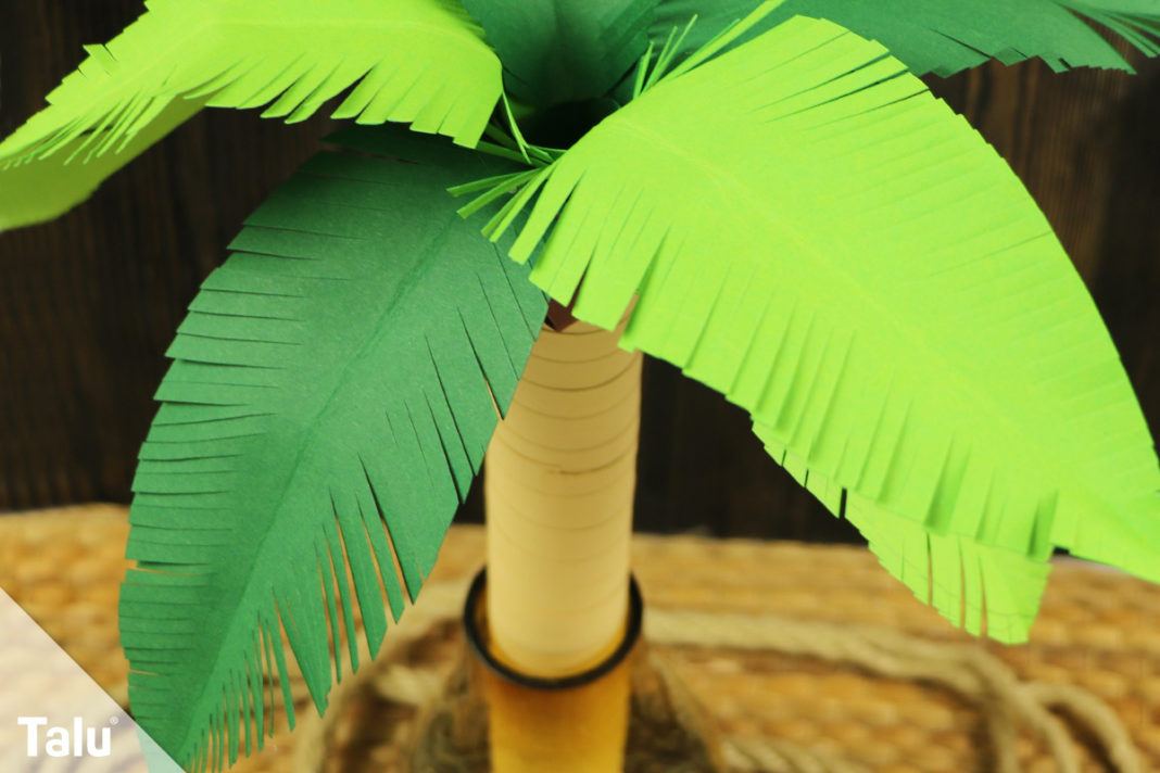 Palme basteln aus Papier - Bastelanleitung mit Bildern - Talu.de