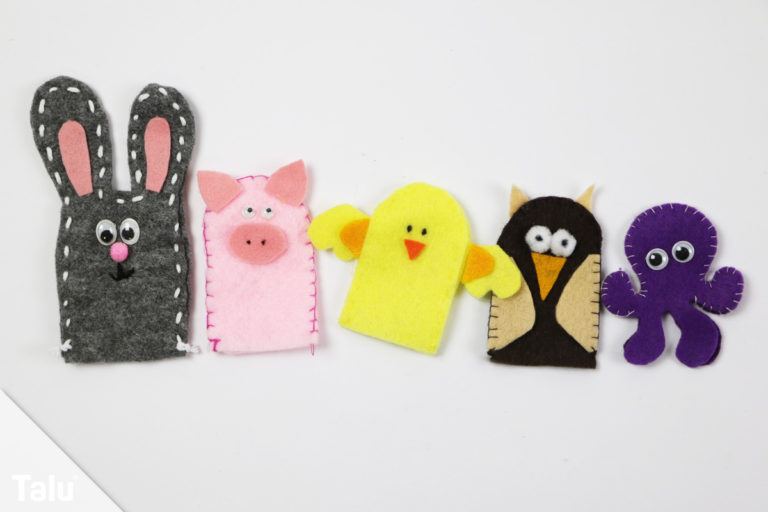 Fingerpuppen basteln - Anleitung für Puppen aus Filz - Talu.de