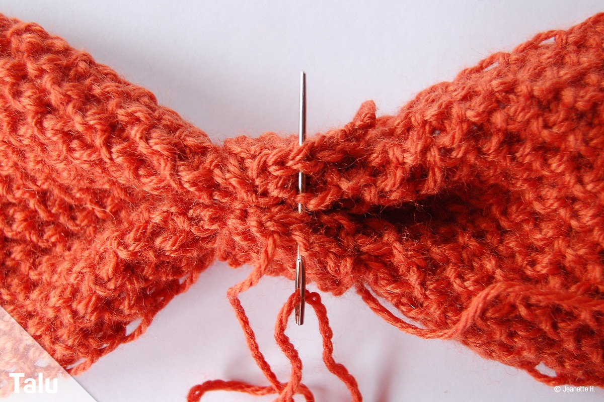 Stirnband mit Schleife stricken