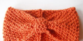 Stirnband als Schleife stricken