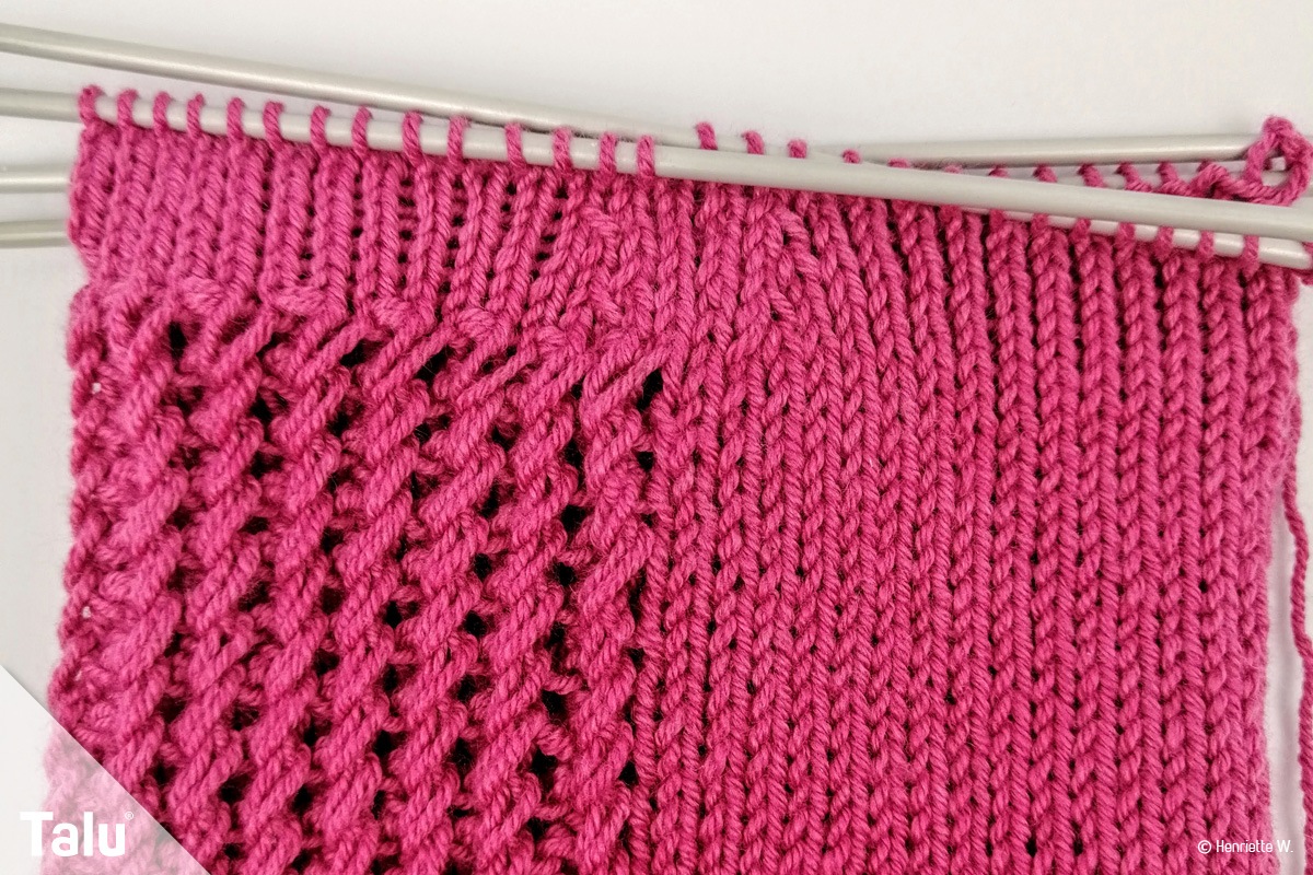 Socken stricken mit Bandspitze