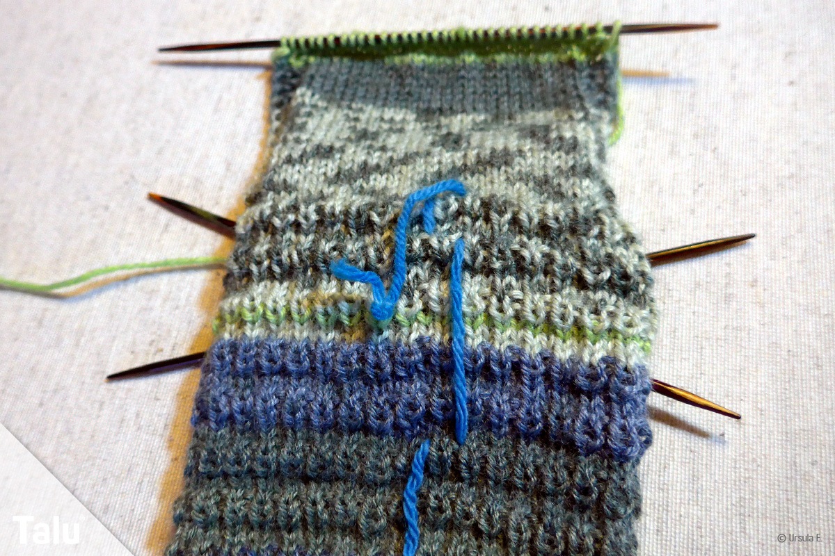 gestrickte Fersenwand
