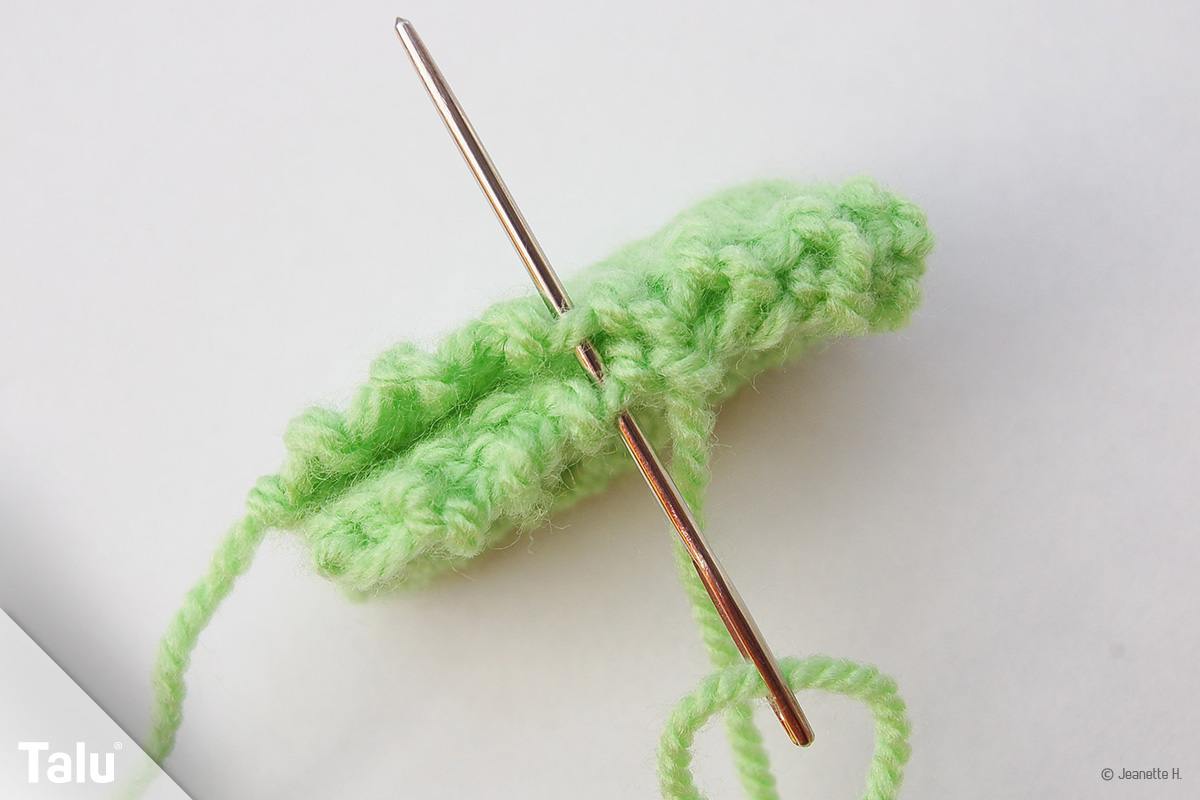 Rand mit Knötchen stricken