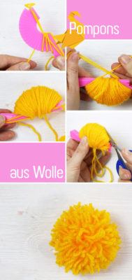 Pompons aus Wolle