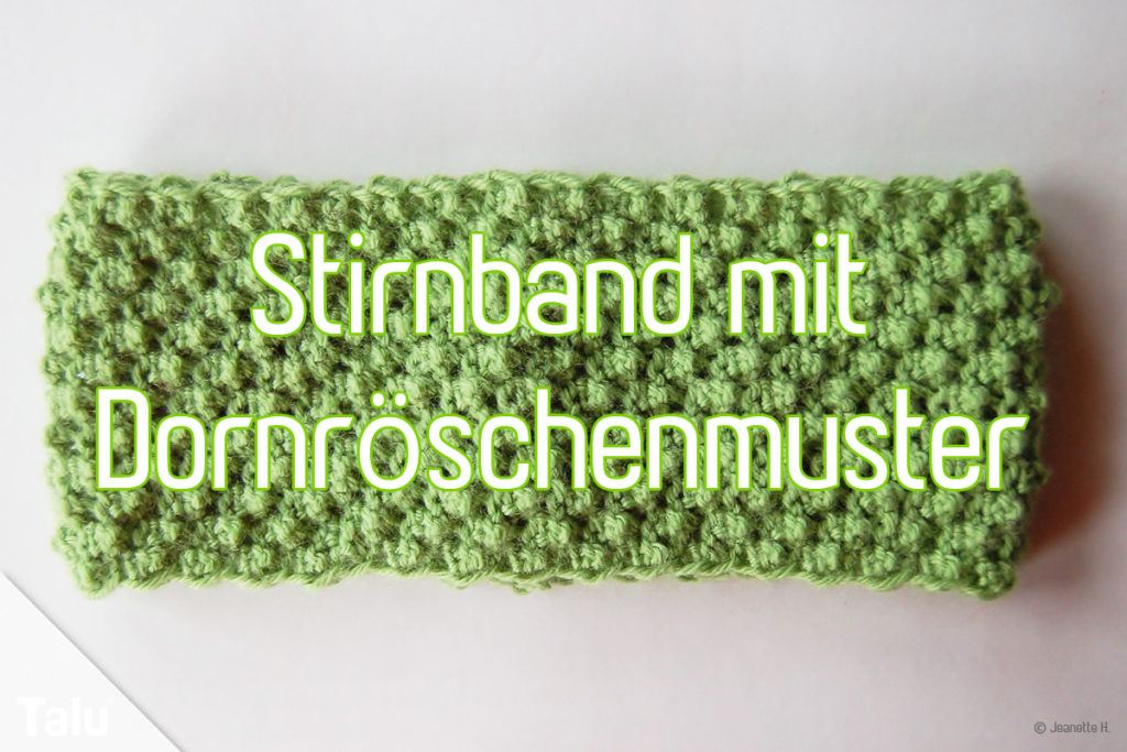 Stirnband mit Dornröschenmuster