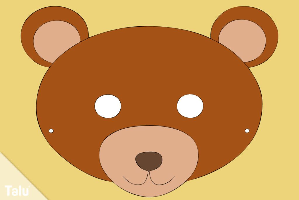 Tiermasken basteln - Anleitung mit Vorlagen - Talu.de