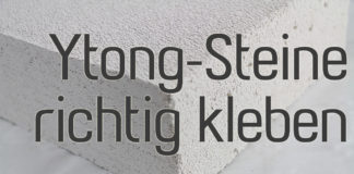 Ytong-Steine kleben