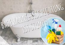Badewanne-Beschichtung ist stumpf