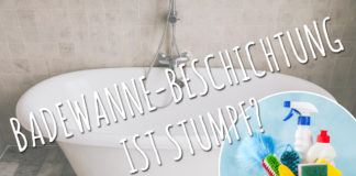 Badewanne-Beschichtung ist stumpf