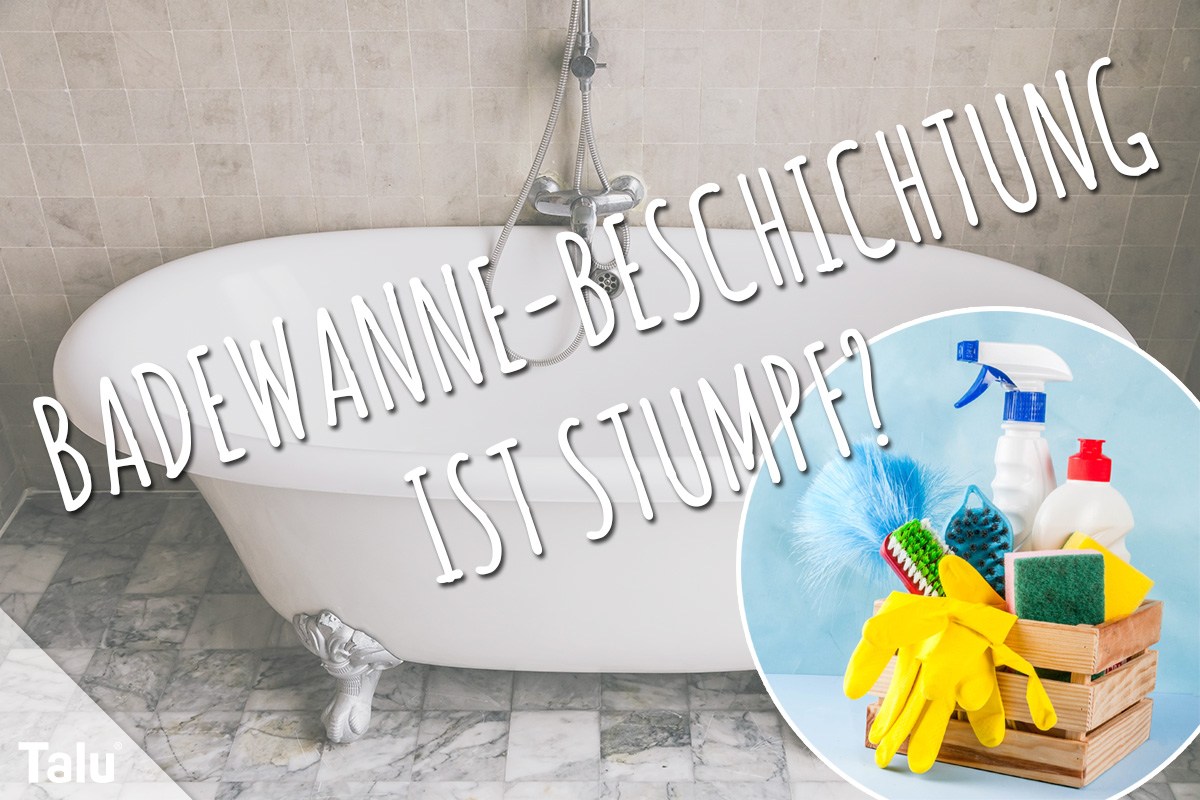 Badewanne-Beschichtung ist stumpf