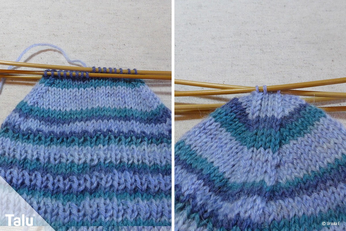 Socke mit Bandspitze