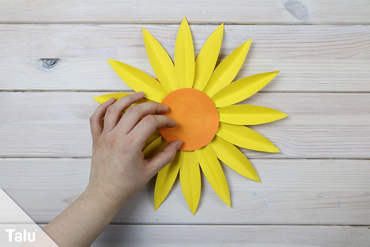 Bastelvorlage für Sonnenblume