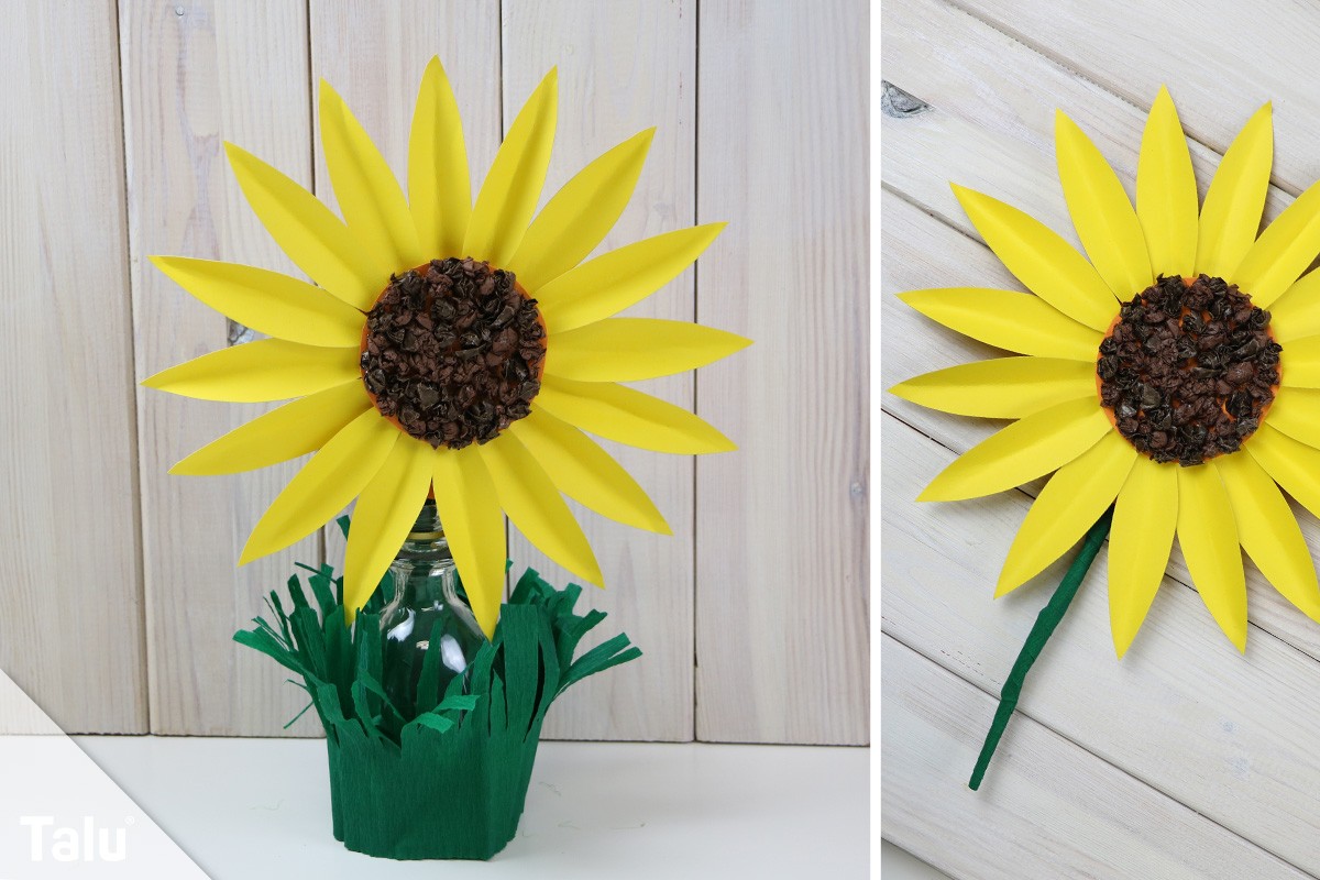 Sonnenblume aus Papier
