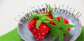 Erdbeeren basteln