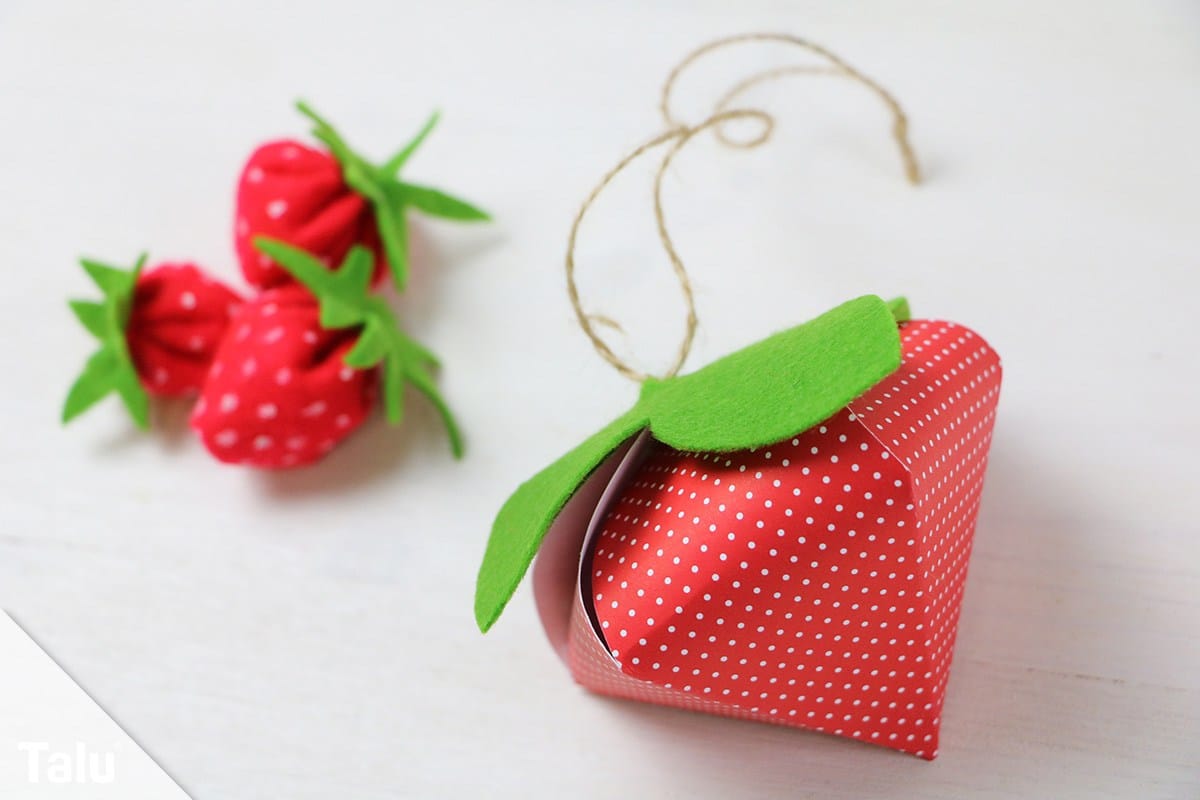 Erdbeeren basteln