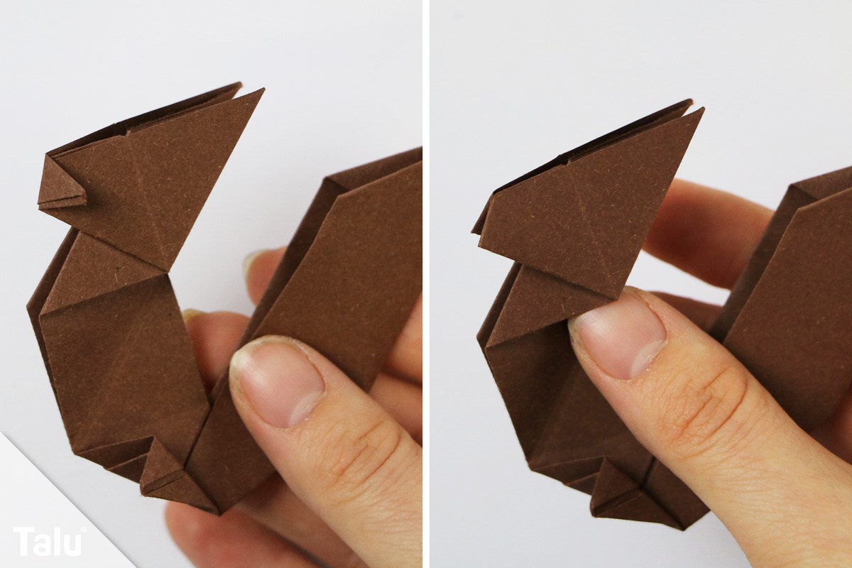 Origami Eichhörnchen falten